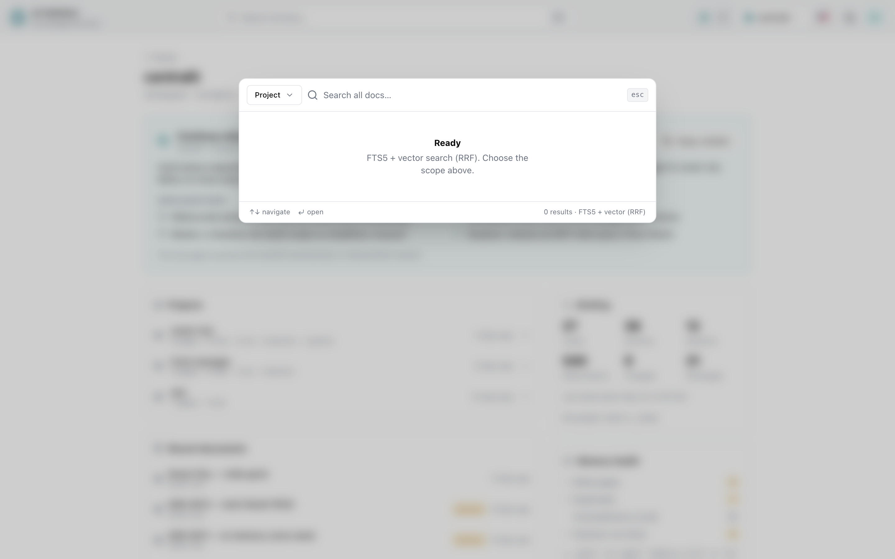Search palette with scope-aware modes